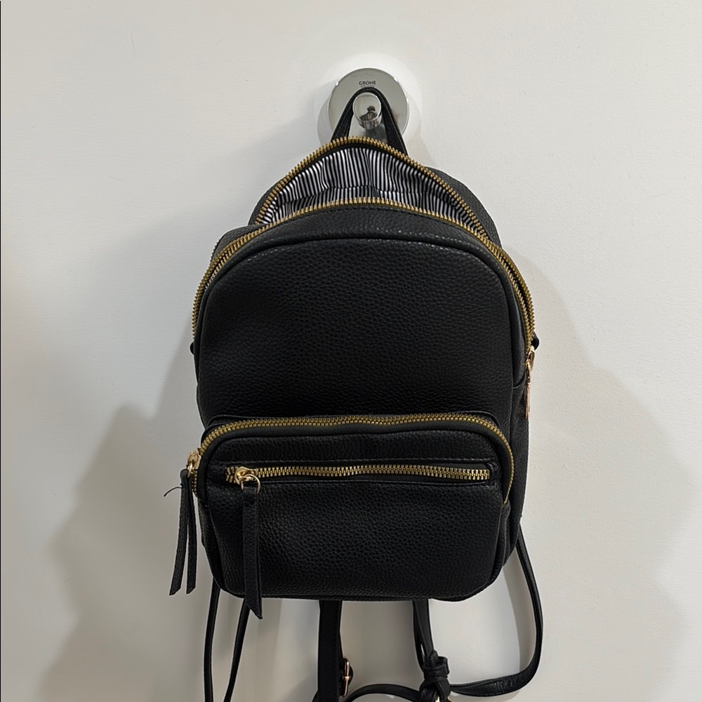 Mini Faux Leather Backpack